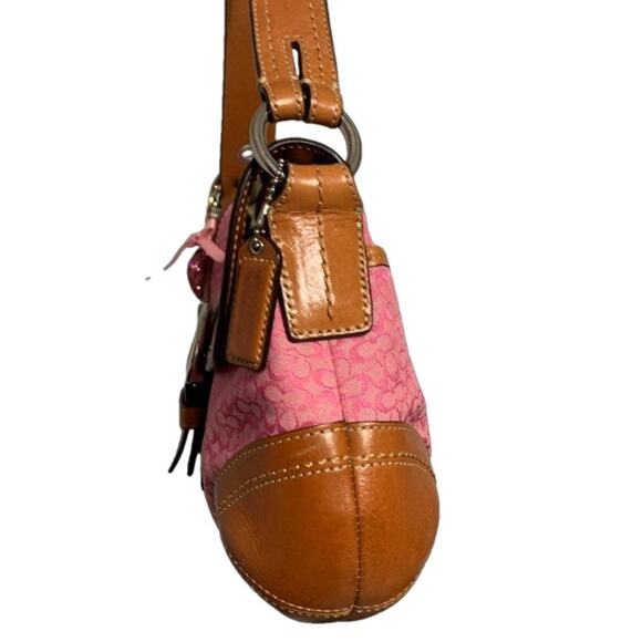 Y2k COACH Pink Signature Canvas Soho Hamilton Shoulder Bag - Picture 4 of 13